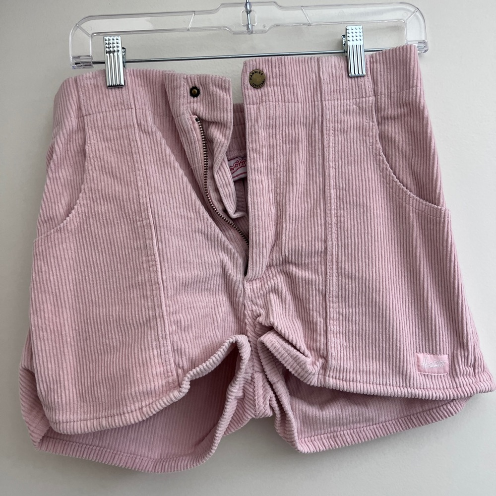 Hammies Powder Pink Women’s High Waist Corduroy Shorts Size 30